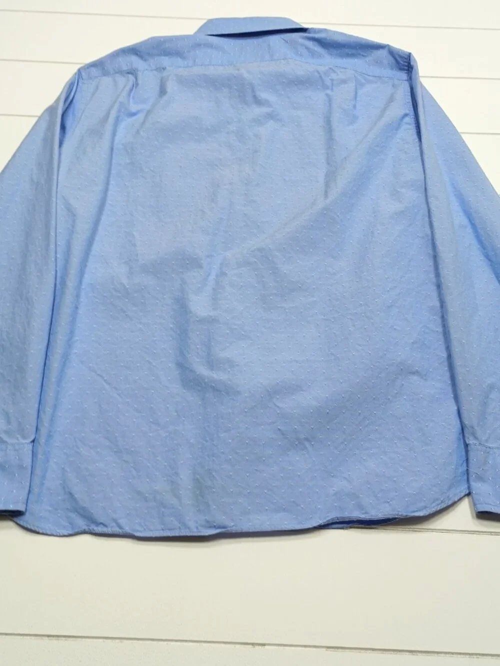 J.Crew Button Down Shirt Mens L Blue Dobby Cotton Preppy Ivy League Casual